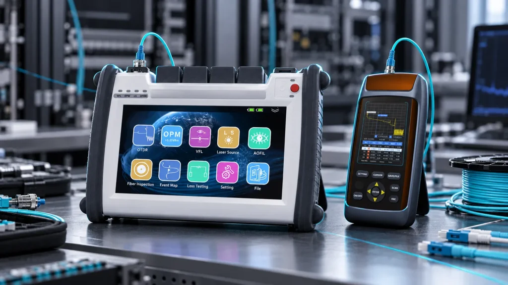 Fiber optic test and measurement equipment