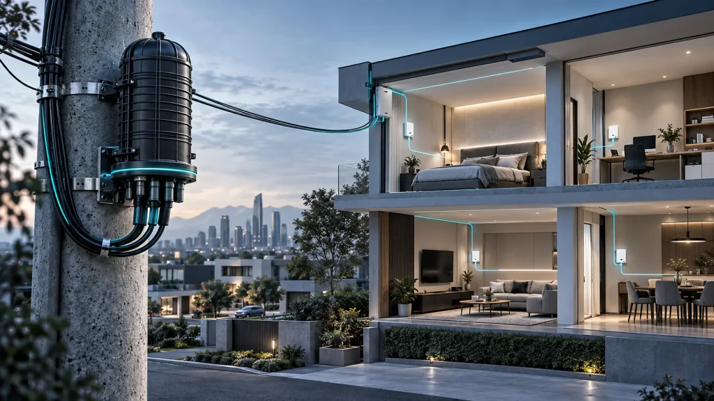 FTTx fiber optic distribution and termination for residential networks
