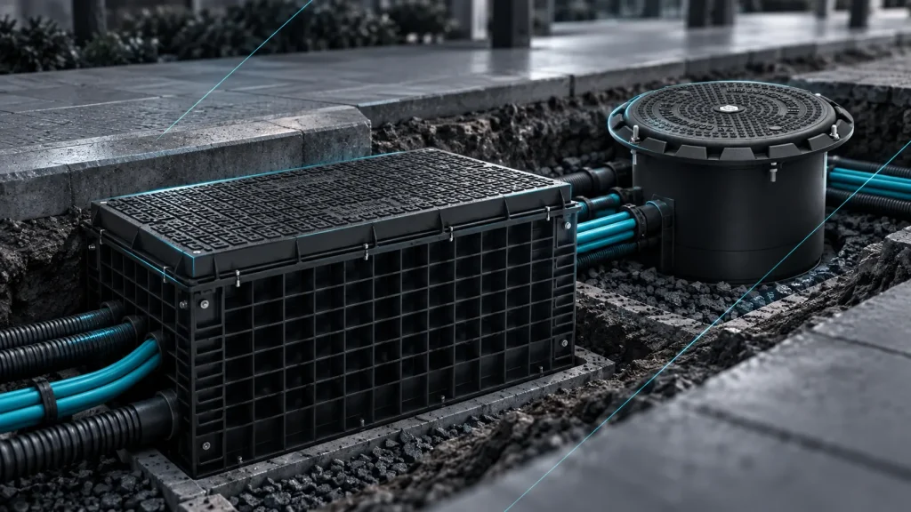Underground telecom infrastructure and cable conduits