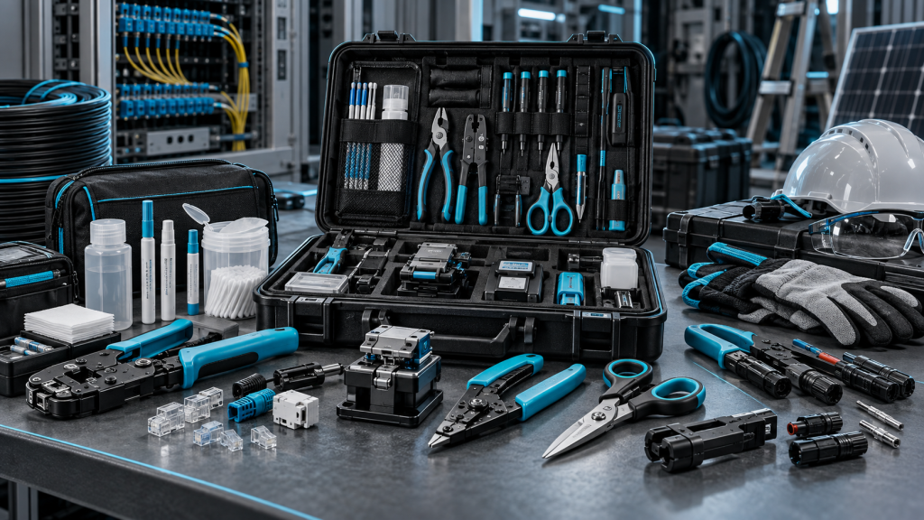 Professional fiber optic installation and maintenance tools