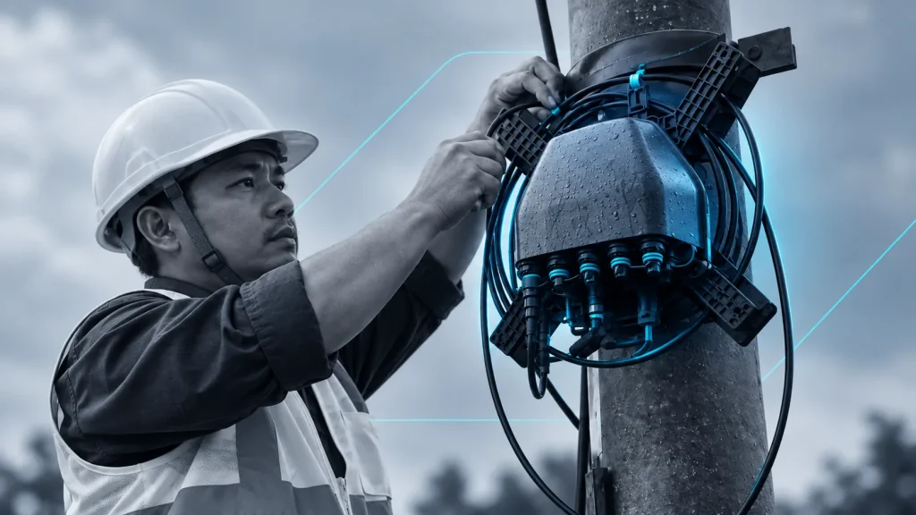 Preconnectorized fiber optic solutions — aerial cable installation