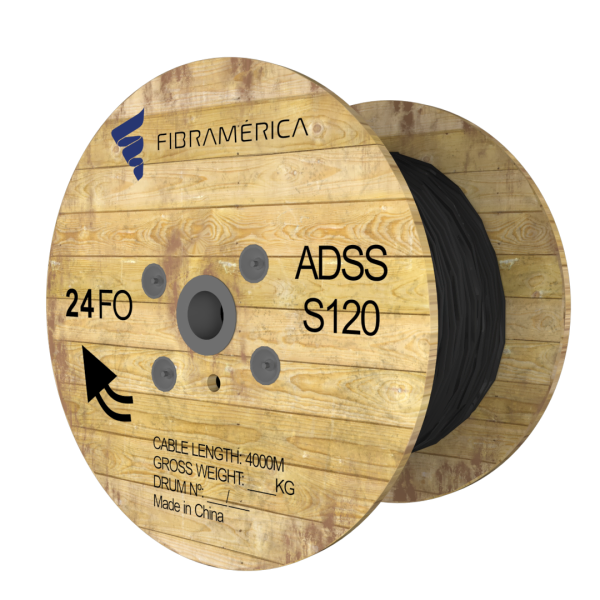 24-Core ADSS Fiber Optic Cable, G652D, 120m Span